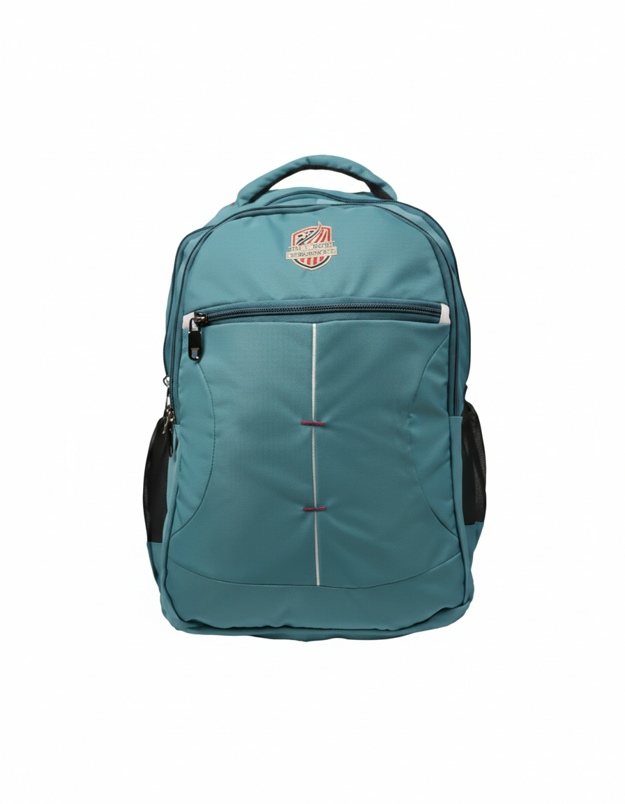 American Boundaries Premium Teal Blue Water-Resistant Backpack
