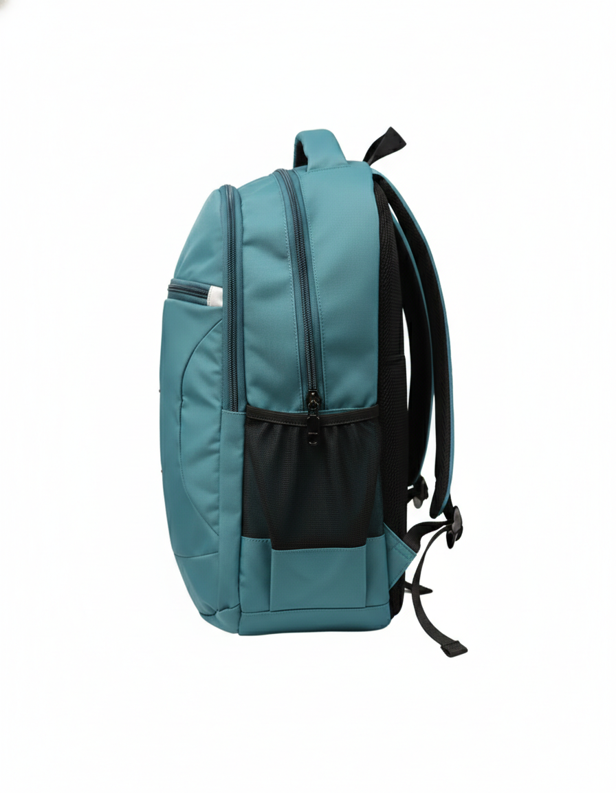 American Boundaries Premium Teal Blue Water-Resistant Backpack