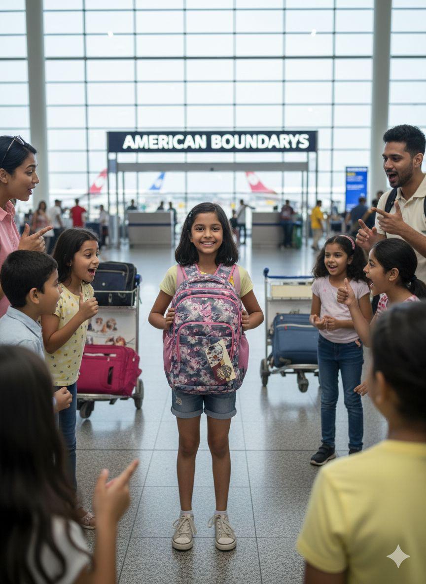 American Boundaries Premium Floral Print Backpack for Girls